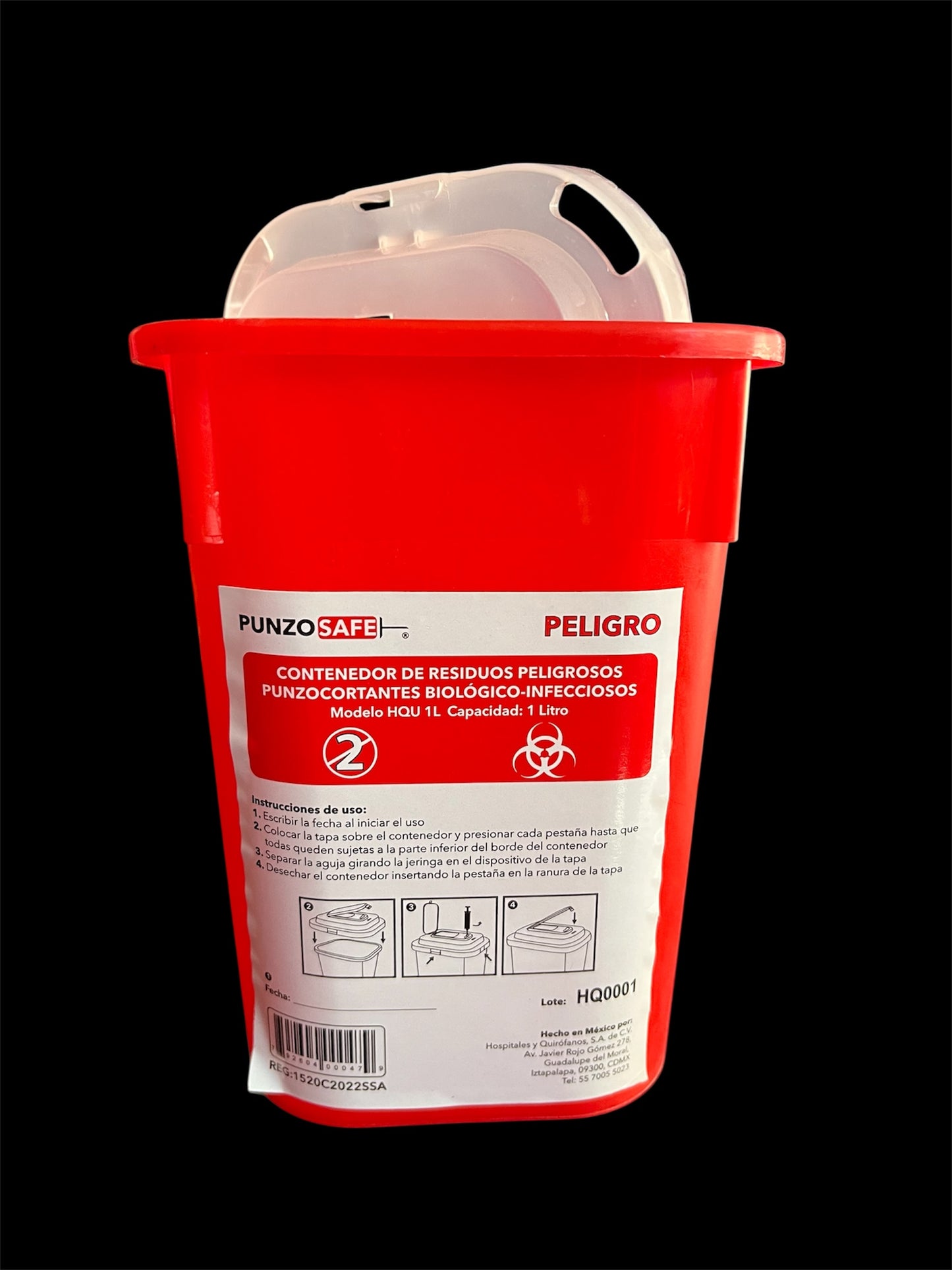Contenedor de residuos punzo cortantes