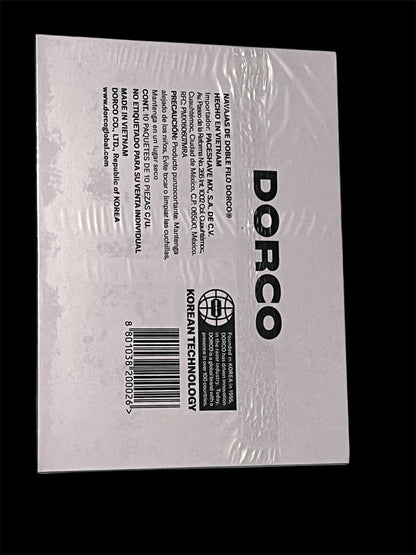 DORCO Caja C/100 navajas de filo doble desechables