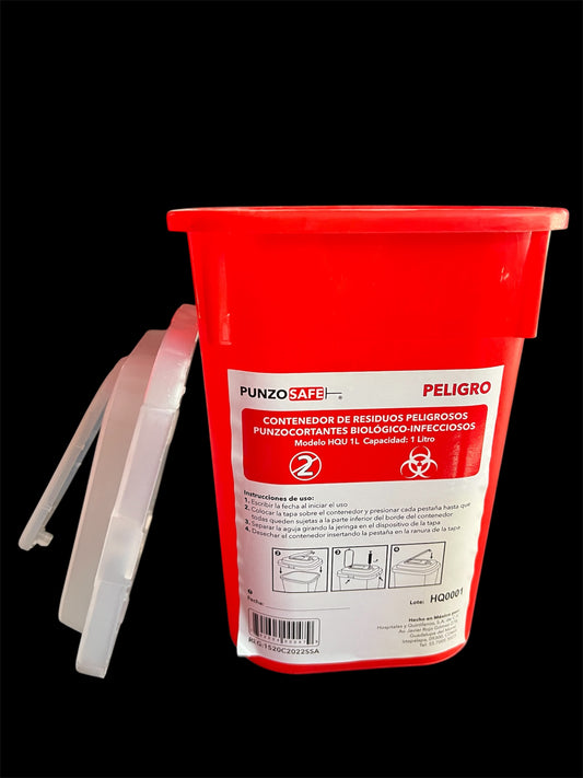 Contenedor de residuos punzo cortantes