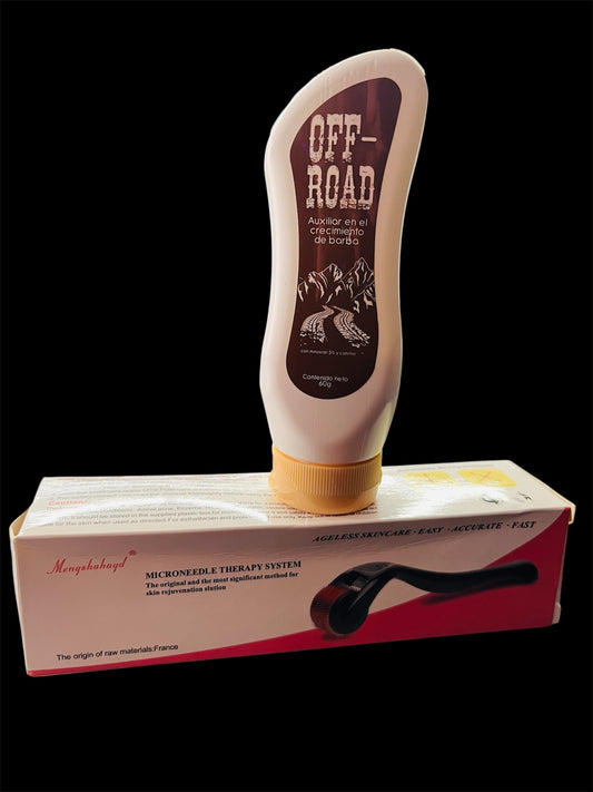 Minoxidil en crema 5% OFF ROAD y dermaroller 3mm