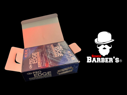 CAJA CON 10 JABONERAS, Navajas doble filo 4x4 Profesional 1,000 pzas